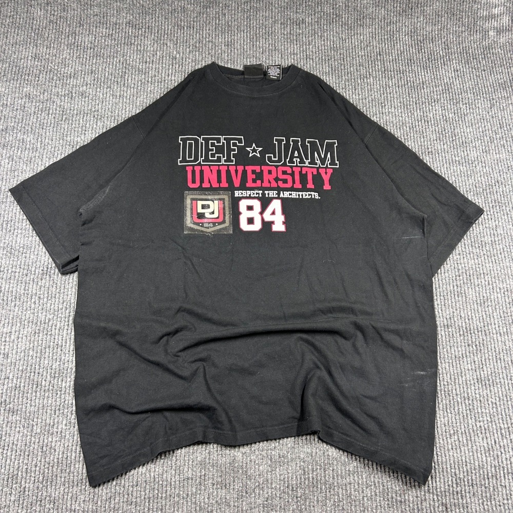 Def‎ Jam Shirt Mens XL University Respect The Architects 84 Black Graphic